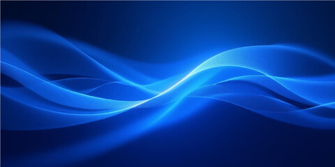 Abstract blue background with flowing waves and light design