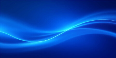 Abstract blue background with flowing waves and smooth curves design