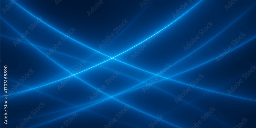 Poster smooth blue wavy abstract background with flowing lines and colourful futuristic design