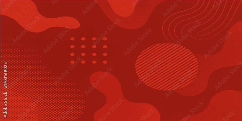 Poster red abstract background with dotted pattern design