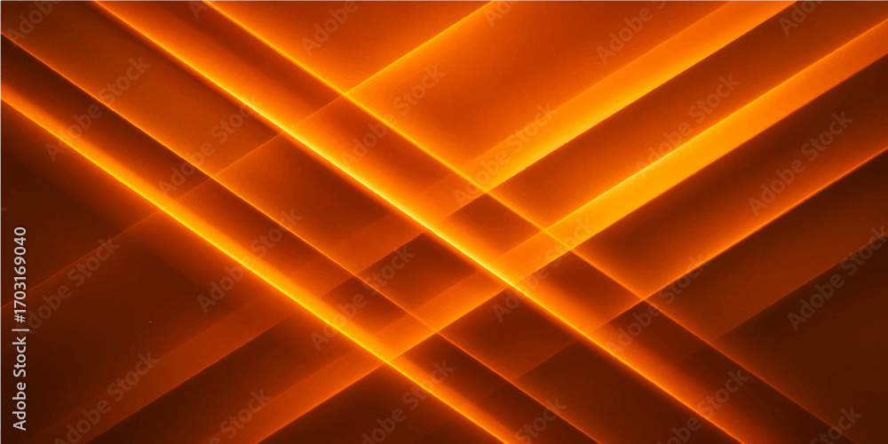 Poster abstract orange and light background with lines and wave pattern design