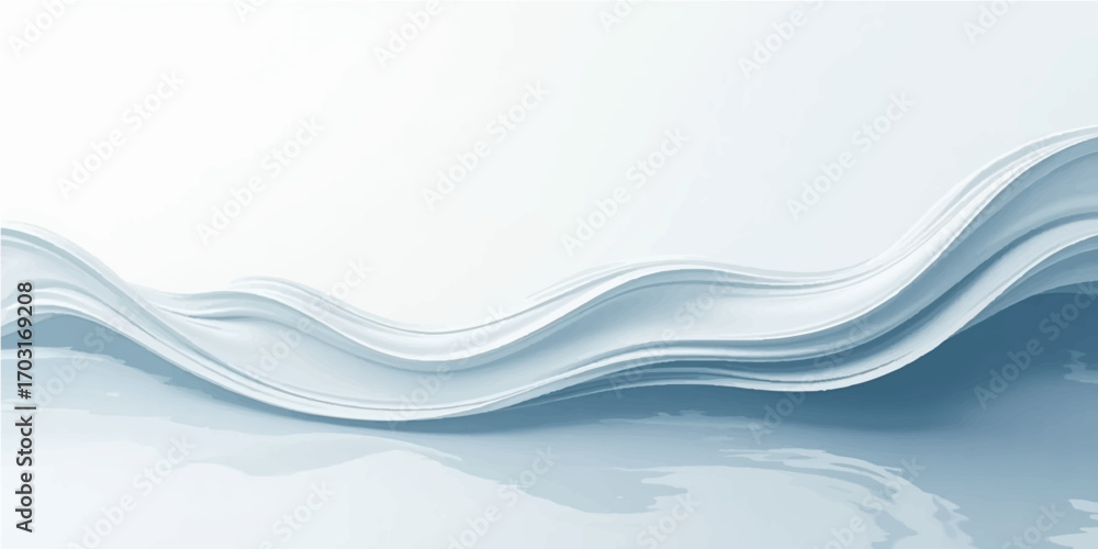 Poster abstract blue wave background design with flowing lines and smooth texture