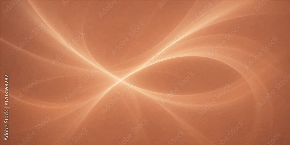 Poster abstract fractal background with glowing colourful lines and flowing wave patterns