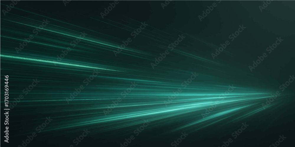 Poster abstract blue background with glowing rays and dynamic light patterns
