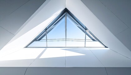 Obraz premium Abstract Geometric Triangle Structure with Reflective Surfaces