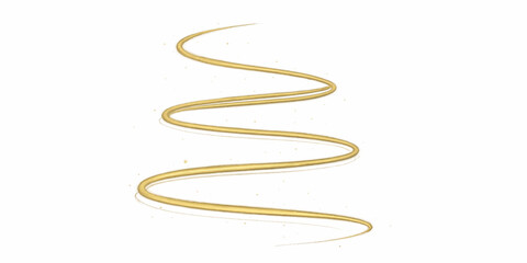 Gold ribbon on white background with colouful bands and abstract shapes