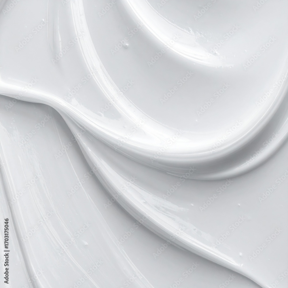 Poster abstract white swirls and waves texture background with a smooth creamy surface
