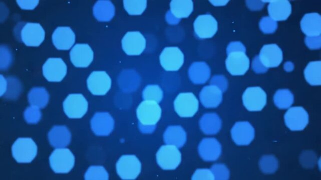 Blue Cyber Abstraction with Hexagons Background VJ Loop in 4K