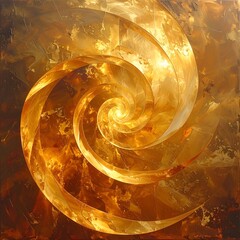 Golden spiral abstract art