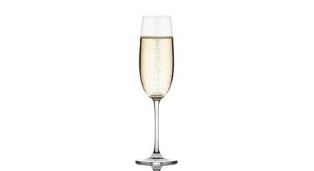 Full champagne flute isolated PNG with Transparent Background