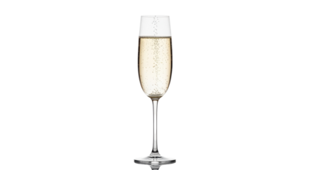 Full champagne flute isolated PNG with Transparent Background