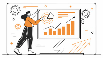 Business Growth Presentation with Charts and Graphs , Successful Data Analysis and Strategy Meeting