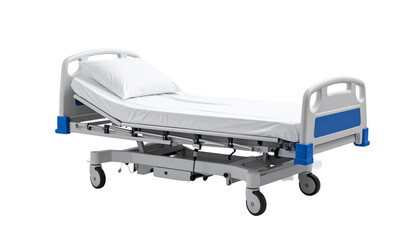 Medical Hospital Bed on White Background  Healthcare Equipment