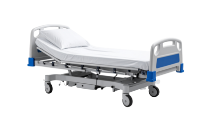 Medical Hospital Bed on White Background  Healthcare Equipment