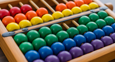 Colorful Abacus A Classic Educational Tool for Counting and Arithmetic