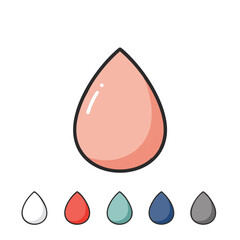 A versatile collection of colorful teardrop-shaped icons, each featuring a subtle highlight and a distinct outline, perfect for diverse digital design projects.