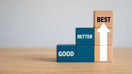 Inspiring strive for excellence and continuous improvement concept