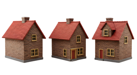 Three houses in a row: A captivating image showcasing three houses standing in a neat row, capturing the essence of neighborhood, the house embodies both the charm and the essence of suburban design.