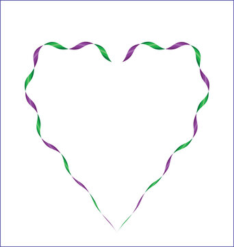 heart shaape with rainbow colour  love