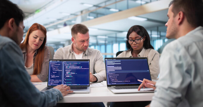 Young African American Software Engineer Typing Code