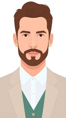 Businessman portrait, stylized