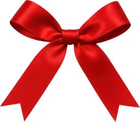 Ribbon bow red transparent background