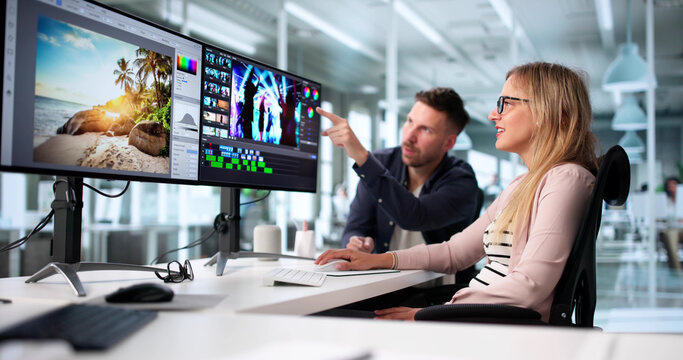 Two Graphic Designers Edit Web Ads - Powered by Adobe