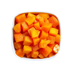 Bowl of cubed Apricot png