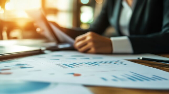 A professional working on risk management compliance on blurred background