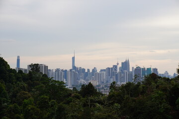 Kuala Lumpur City view from Bukit Antarabangsa, Malaysia