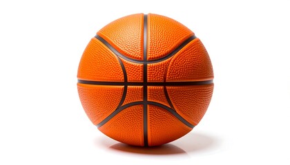 Fototapeta premium Orange basketball on white background.