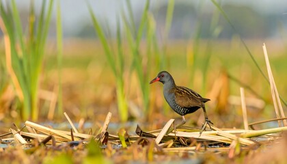 Small bird in reeds
