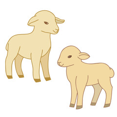 vector illustration of a cartoon sheep