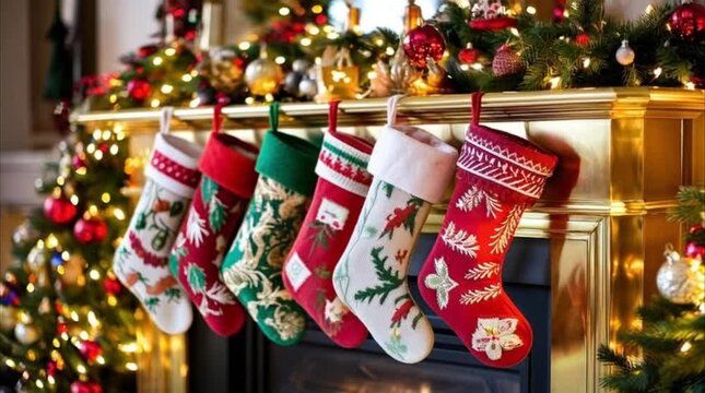 christmas stocking with gifts