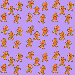 gingerbread man isolated on white