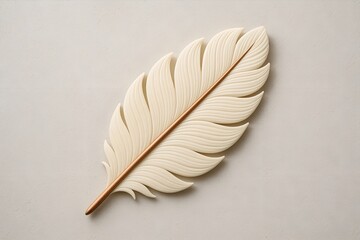 Modern Abstract Feather Sculpture