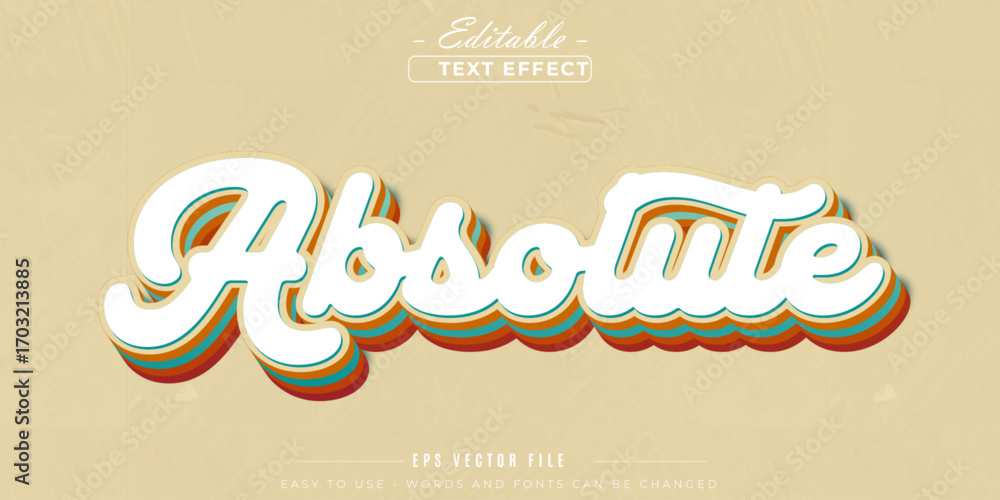 Poster simple absolute editable text effect.
