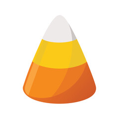 Candy corn sweet treat orange yellow white vector