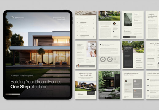 Digital Real Estate Brochure Template for Market Reports & Whitepapers
