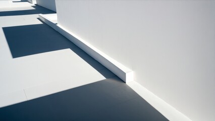Obraz premium Contrast of Light and Shadow in Serene Architectural Design