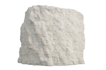Obraz premium Realistic white rock formation with detailed textures, isolated on transparent background, perfect for nature-themed projects
