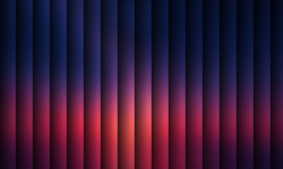 Abstract Vertical Striped Gradient Background with Dark Neon Colors, orange and dark blue striped background.