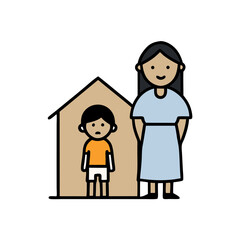 happy family with a baby