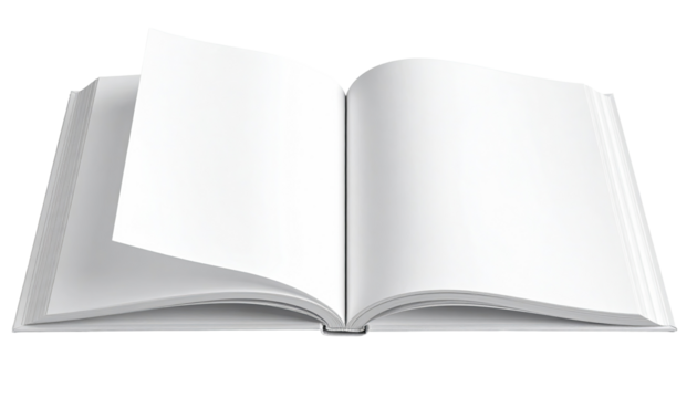 Open book, blank pages - Powered by Adobe