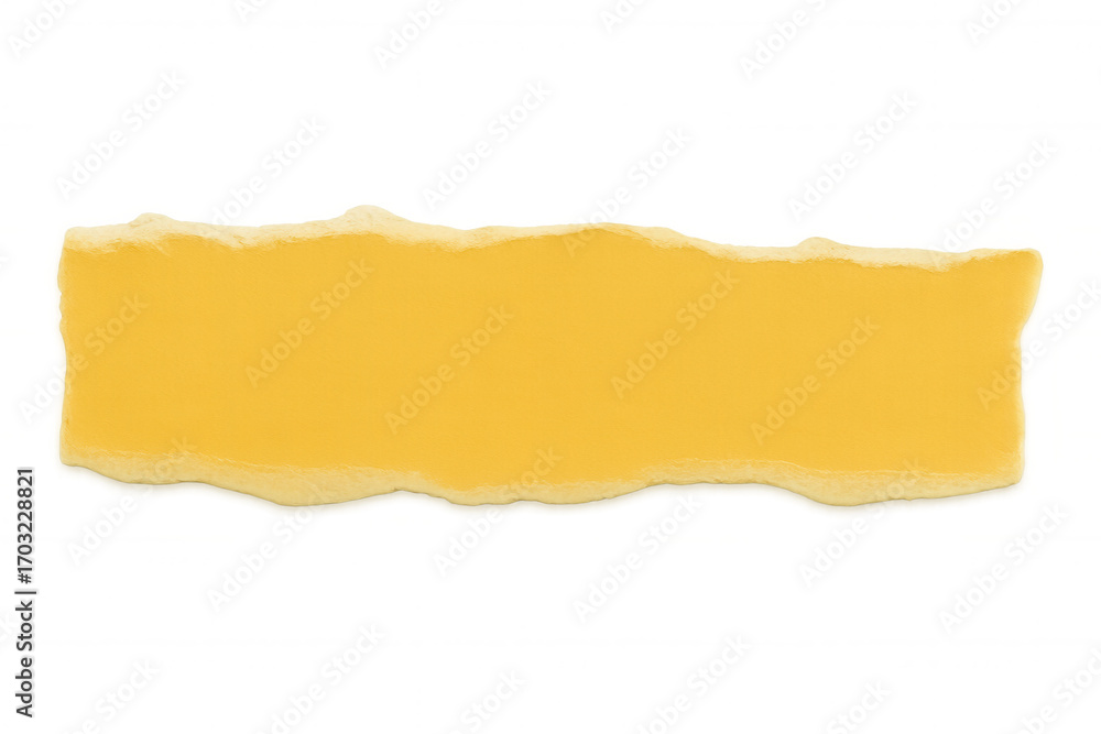 Aufkleber yellow ripped piece of paper with transparent background, creating a simple yet striking visual elem