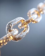 Block chain concept with commerce, chain, ledger