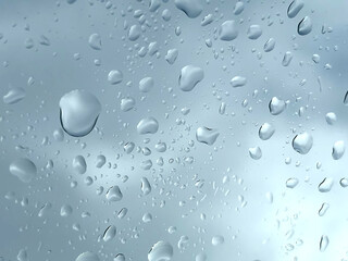 Transparent overlay with water drops on glass surface.