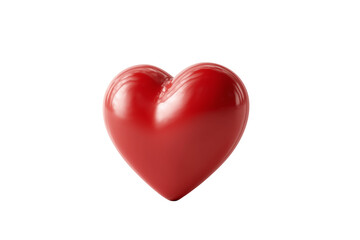 Fototapeta premium Red heart isolated on transparent background