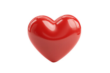 Fototapeta premium Red heart isolated on transparent background