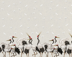 Illustrator Artwork background with birds